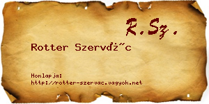 Rotter Szervác névjegykártya